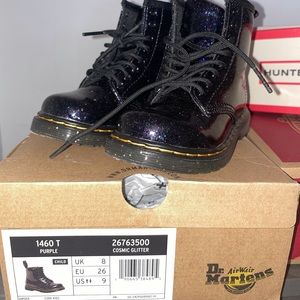 Doc martins purple cosmic glitter